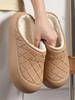 The New Style of Men's Cotton Slippers Can Be Worn Indoors and Outside At Home, Driving Autumn and Winter Plush Cotton Mop Toe Non-slip Heel