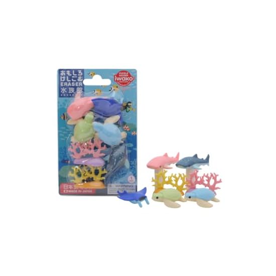 Blister Pack Fun Erasers Aquarium