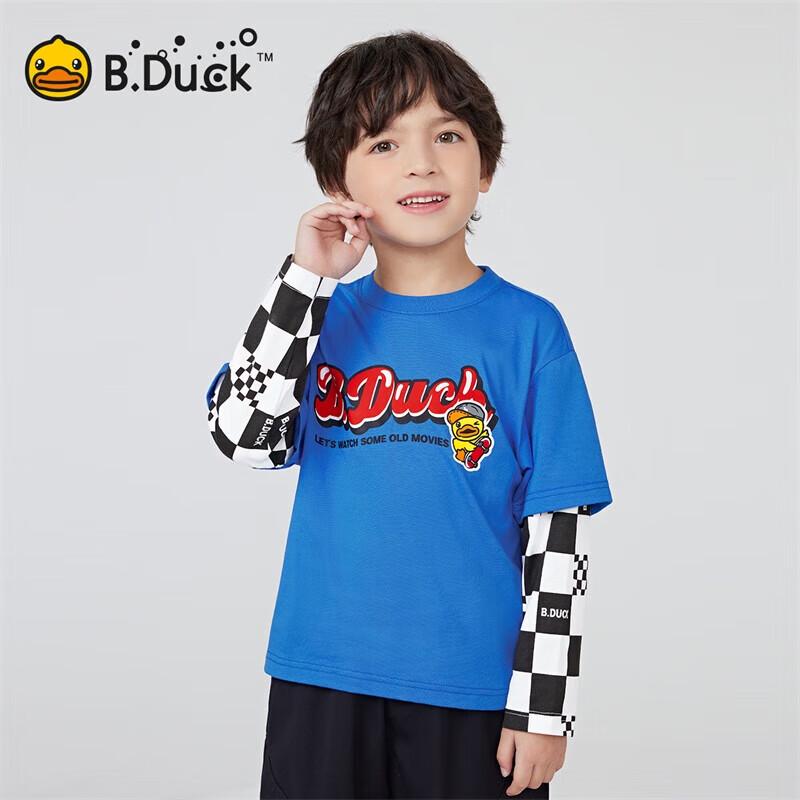 B.Duck Boys  Long Sleeve Fake Two-Piece T-Shirt 105