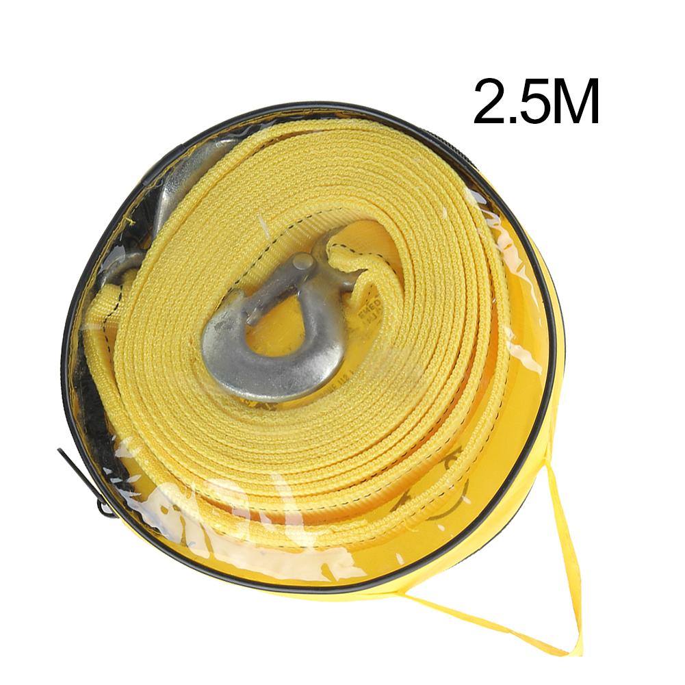 2.5m 8.2ft Car Trailer Towing Rope Strap Tow Cable Hooks Emergency Heavy Duty