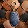 Vintage Leather Key Cover Handmade Premium Protection Case for Hyundai Car Keys Korea Style
