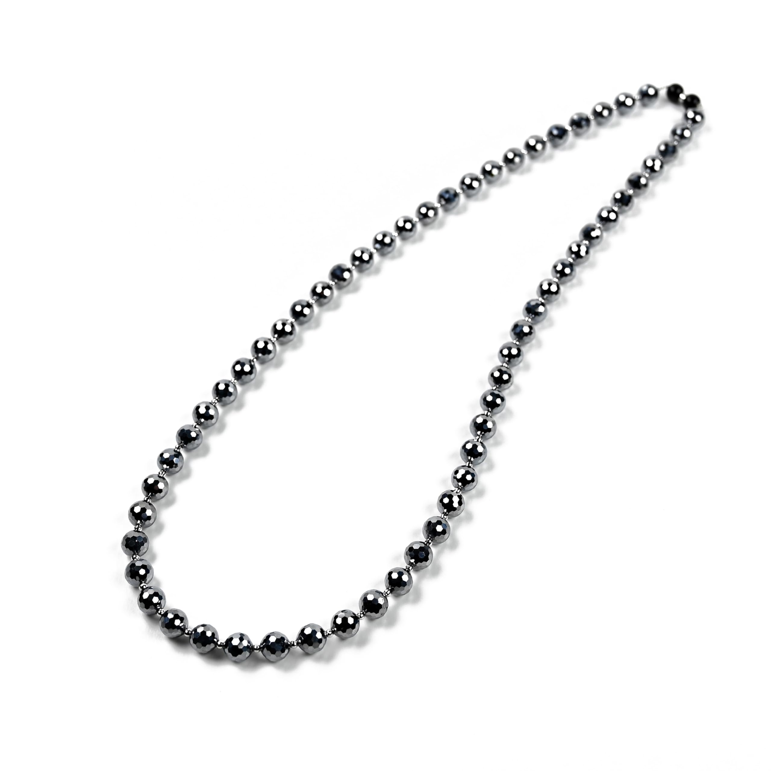 

Jewelry Town Shosenkyo Terahertz Ore 8mm Bead 63cm Neck Mirror Power Stone [Eigado] Necklace, Circumference, Cut,