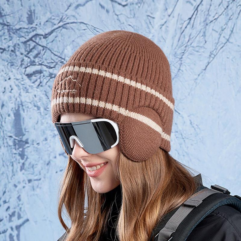 Зимняя вязаная шапка для защиты ушей — фото 17