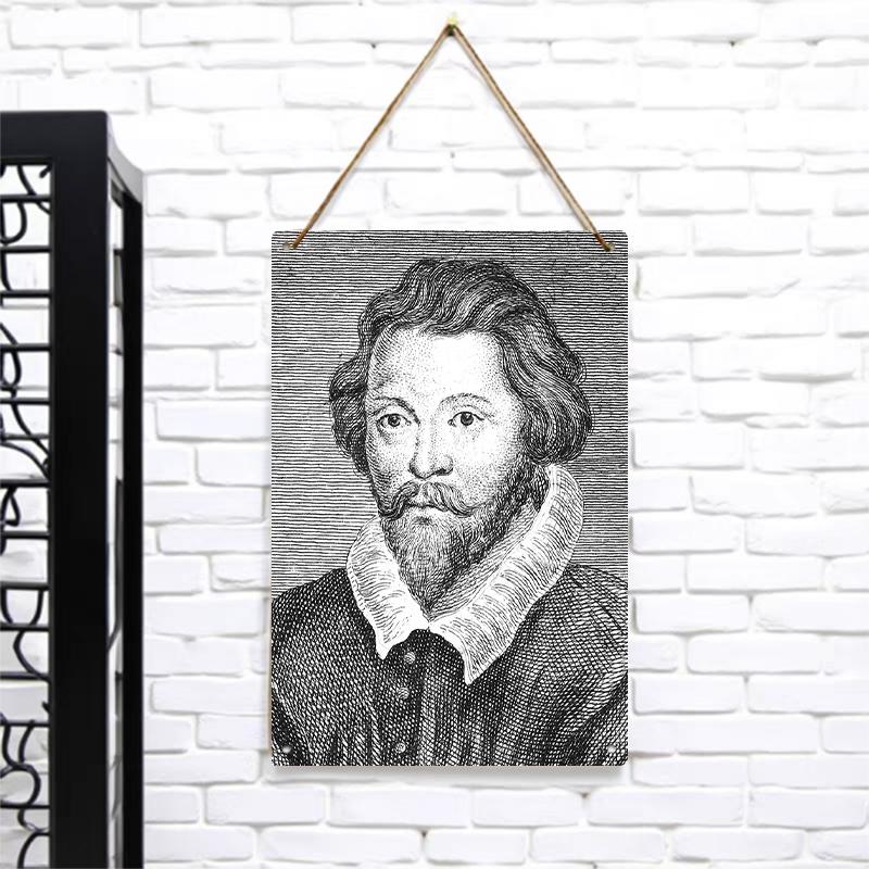 

Custom Vintage Metal Tin Painting European Portrait Wall Art Decor for Living Room Study Room 7.9x11.8In(20x30cm)