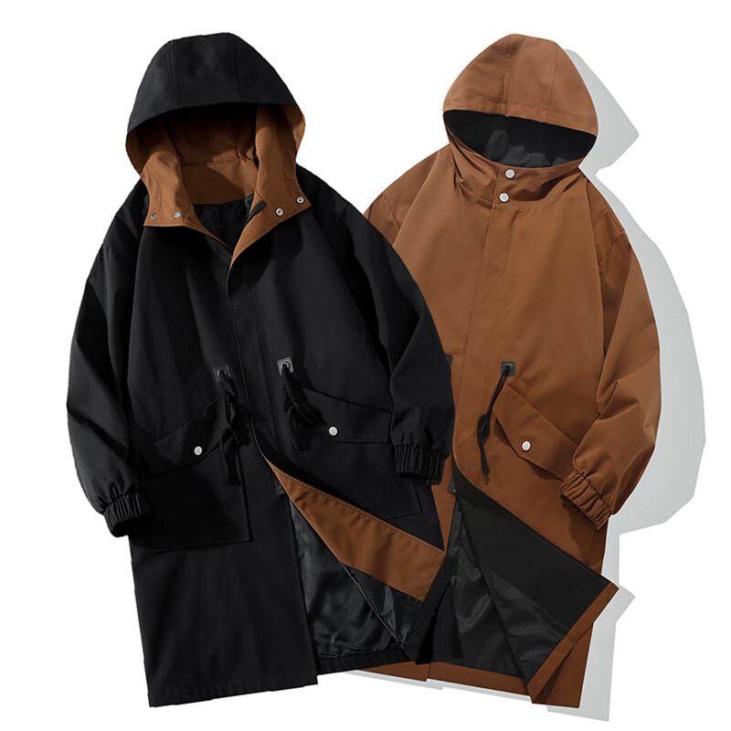 ROMON Men's Mid-Length Business Trench Coat