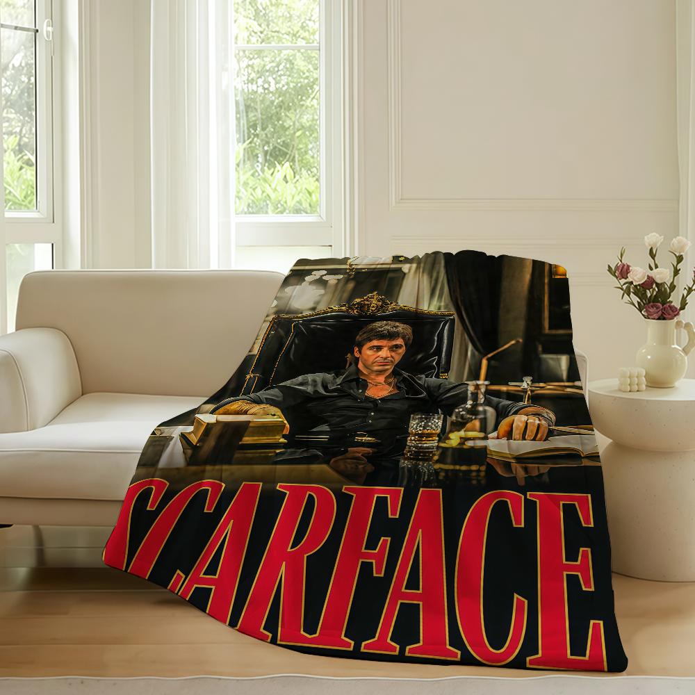 Horror movie S-Scarface Blanket For Sofa Office Bed Plane Travel Sleep Read Relax Camping Soft And Warm