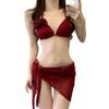 Korean Style Sexy Split Swimsuit - Women's High-End Pool Party Bikini in New Solid Colors