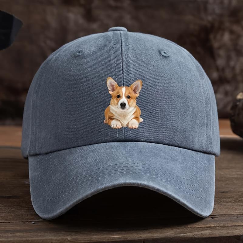 Stylish and Versatile Corgi Print Baseball Cap for Men Trendy Outdoor Duckbill HatAppropriate for Any Season