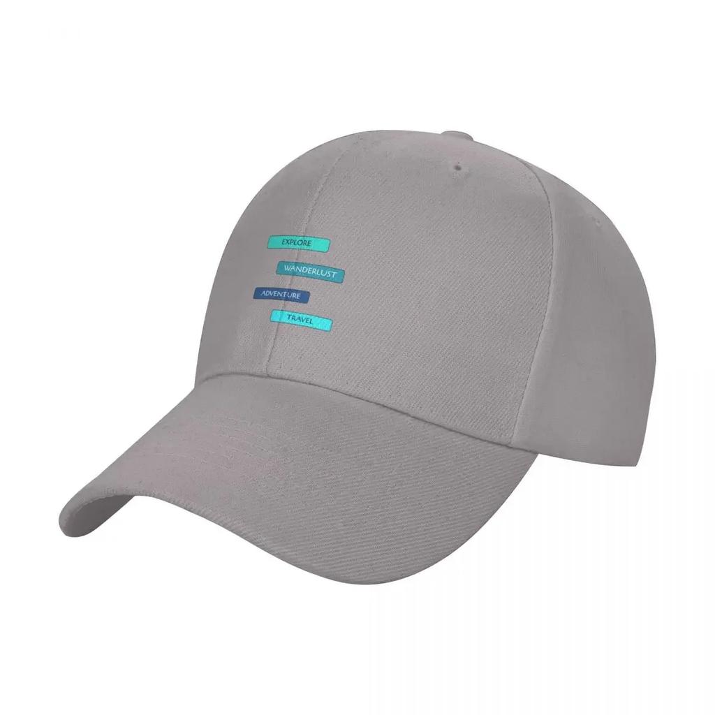Explore Adventure Travel Wanderlust Sticker Pack Baseball Cap Sports Cap Streetwear Sun Caps Funny Hat Women Unisexs