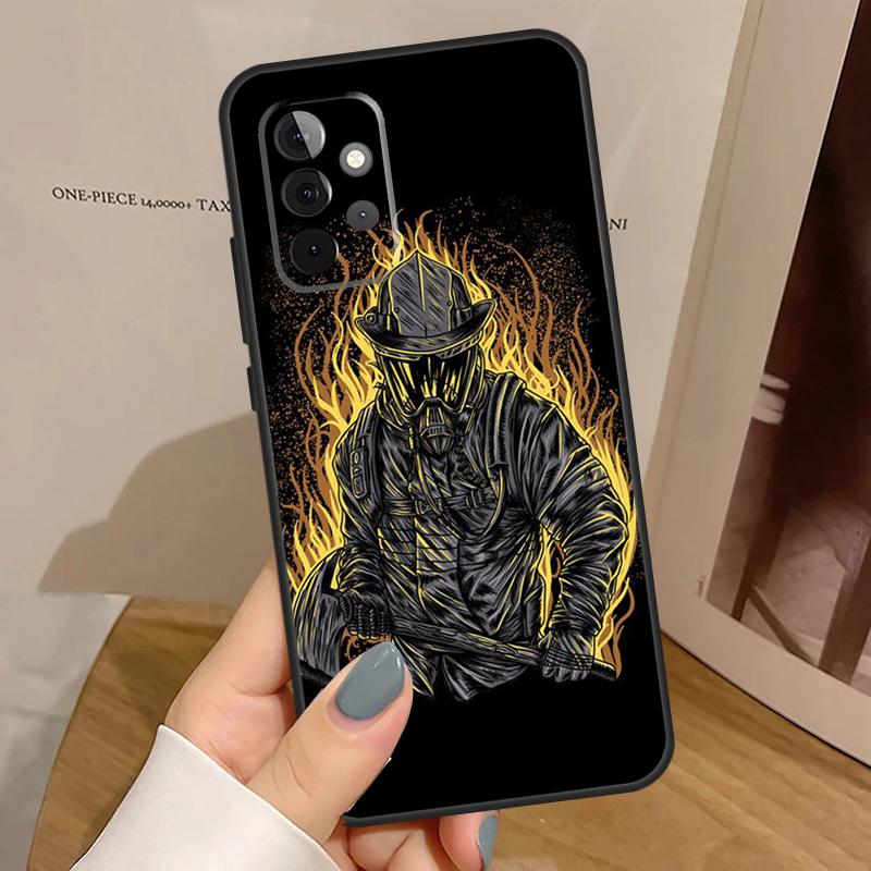 Cool Firefighter Heroes Fireman Phone Case For Samsung Galaxy A32 A52 A12 A53 A33 A23 A13 A54 A34 A14 A51 A15 A25 A35 A55