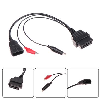 Fiat/Alfa/Lancia 3 Pin'den 16 Pin'e OBDII OBD2 Konnektör Adaptörü Otomatik-Araba Kablosu Fiat 3pin Dişi Tanı Kablosu
