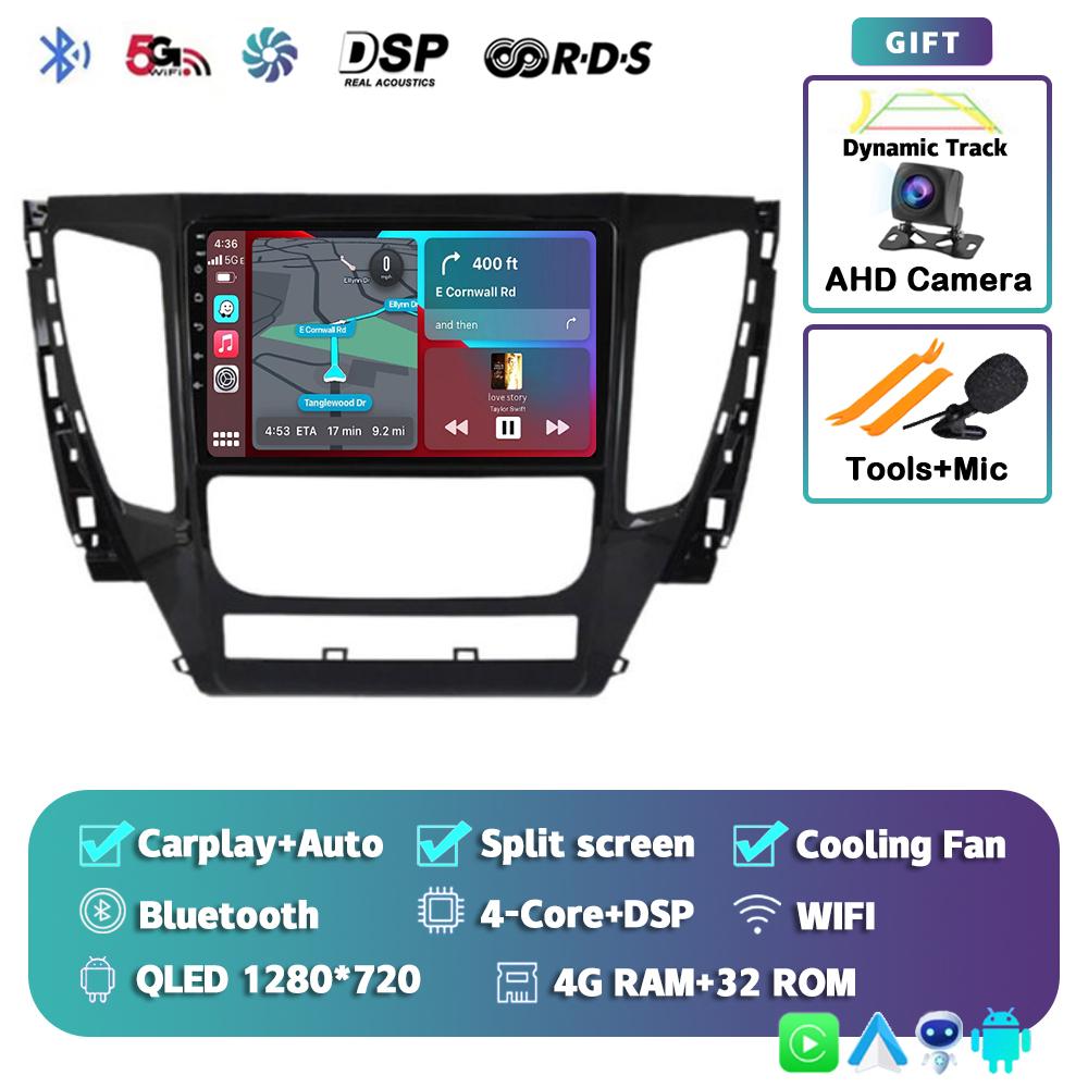 Android 14 Carplay Auto WIFI+4G For Mitsubishi Pajero Sport 3 2016 - 2018 Car Radio Multimedia Player Stereo GPS 2DIN Head Unit