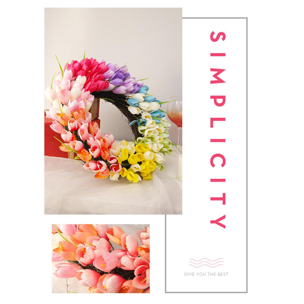 Wreath Simulation Flower Garland Garden Home Decoration