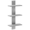 Wall Shelf Concrete Grey 30 X 13.5 X 64.5 Cm Engineered Wood