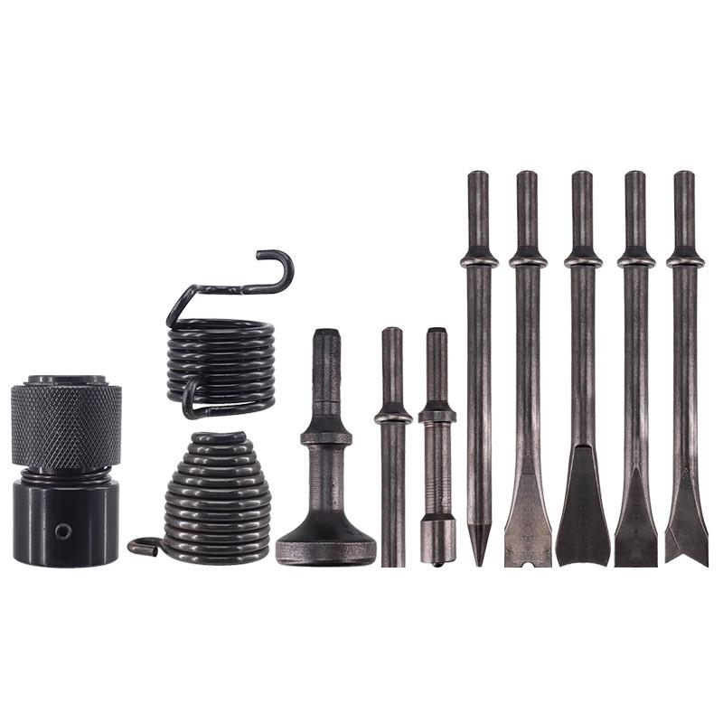 Universal Air Chisel: Includes Chisel Head, Hammer Spring, Semi-Hollow and Solid Flat Hammer Heads for Rivet Guns