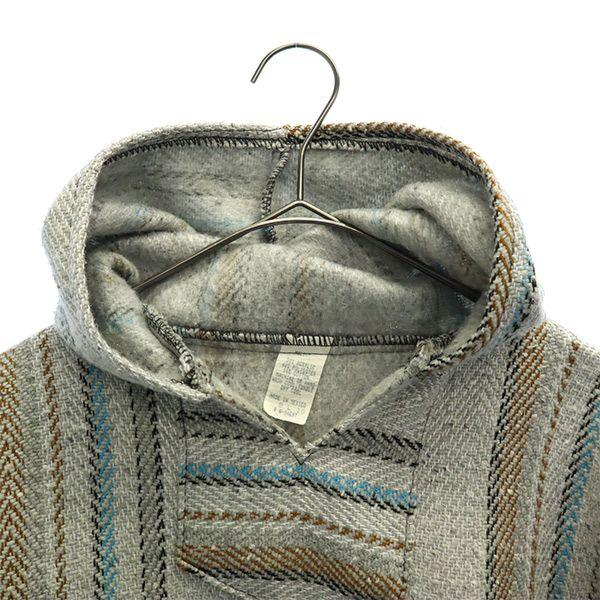 MOLINA border Long sleeve Mexican Parker Gray pullover Women Used