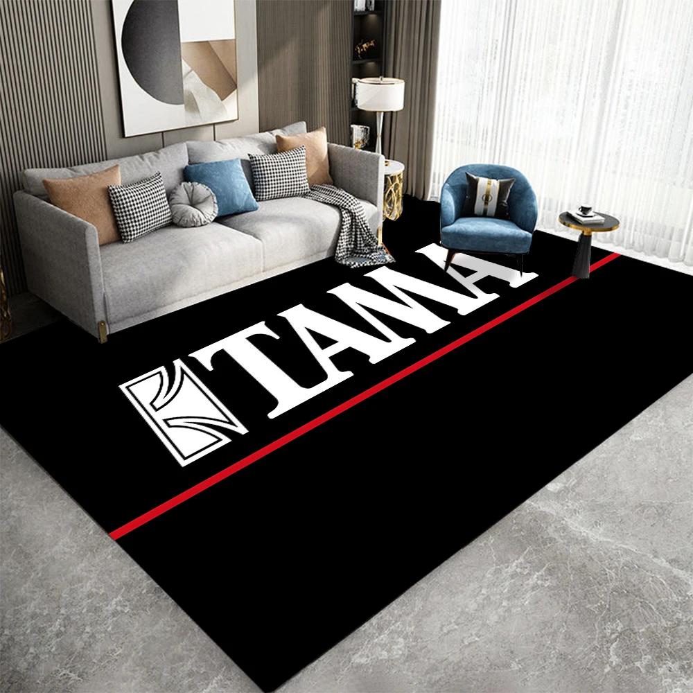 Stylish T-TAMA Drum Print Floor Mat Anti-Slip Carpet for Music Enthusiasts Unique Rug for Jazz or Electronic Drum-Themed Decor