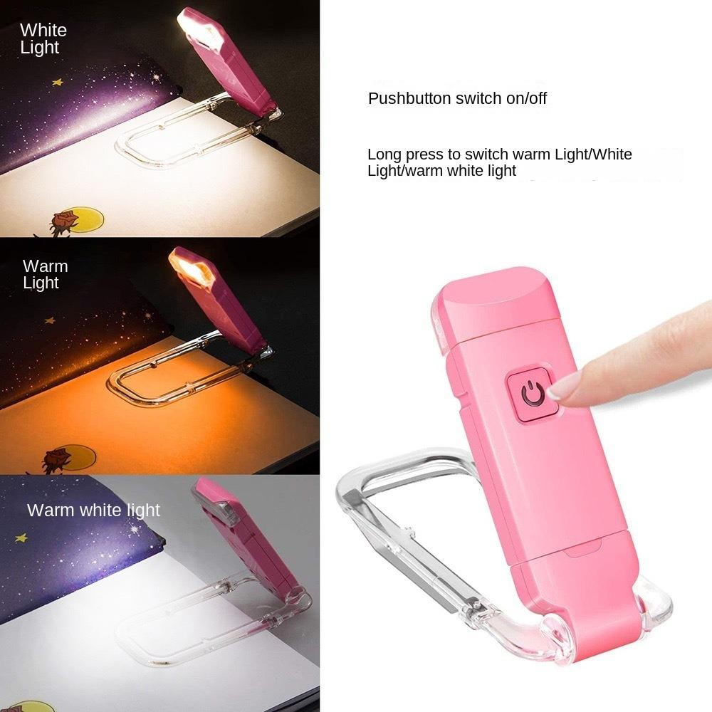 LED Reading Light Rechargeable Clip Desk Light Mini Clip on Book Light  School