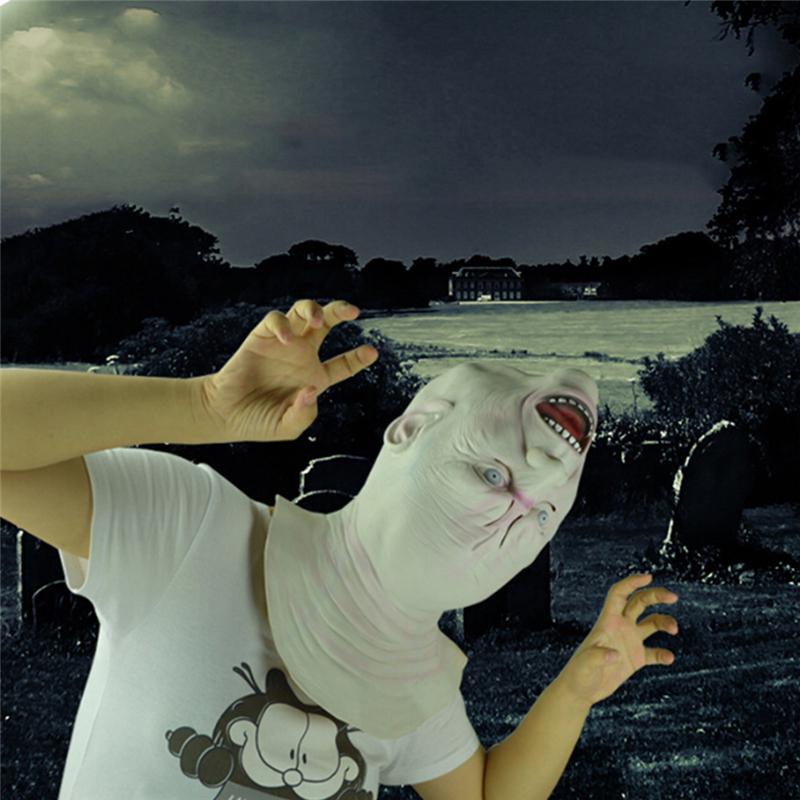 Buy Creepy Novelty Halloween Costume Party Latex Upside Down Full Head Mask CB at affordable