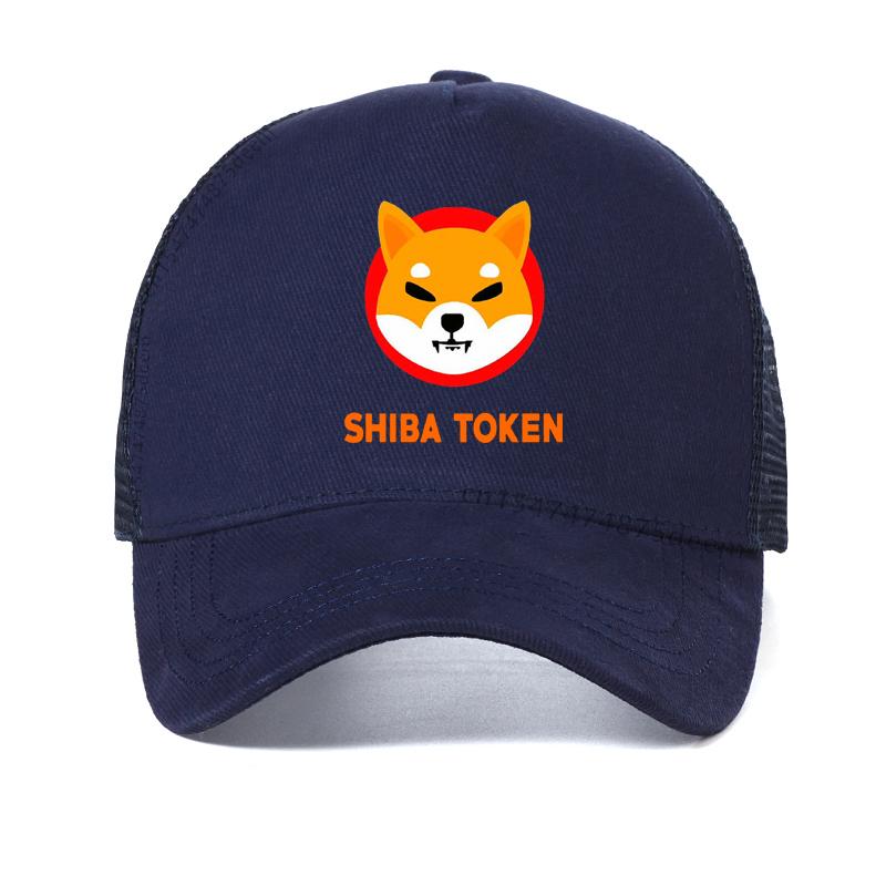 Men Shib hat $Shib To The Moon Shiba Inu Coin Shiba Token Shiba Crypto Print baseball cap Mesh breathable hats Garros