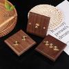 Black Walnut Wood Retro British Light Switch Socket Bedside Wall Lamp Switch LED Dimmer Pure Wood Brass Toggle Switch Board