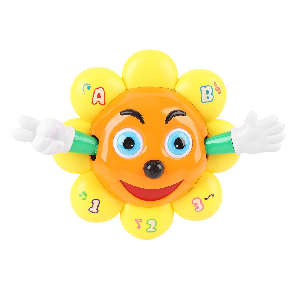 Kids Sunflower Toy Toddler Rotatable Multifunctional Child Electric Sunflower Light Up Musical Toy