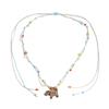 Dopamine Cute Puppy Pendant Woven Rope Necklace Female High Sense Exquisite Simple Generous Sweet Accessories