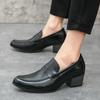 Men's Shoes British Patent Leather Height Increasing Shoes for Men Penny Loafter Formal Wedding Prom Homecoming Oxfords