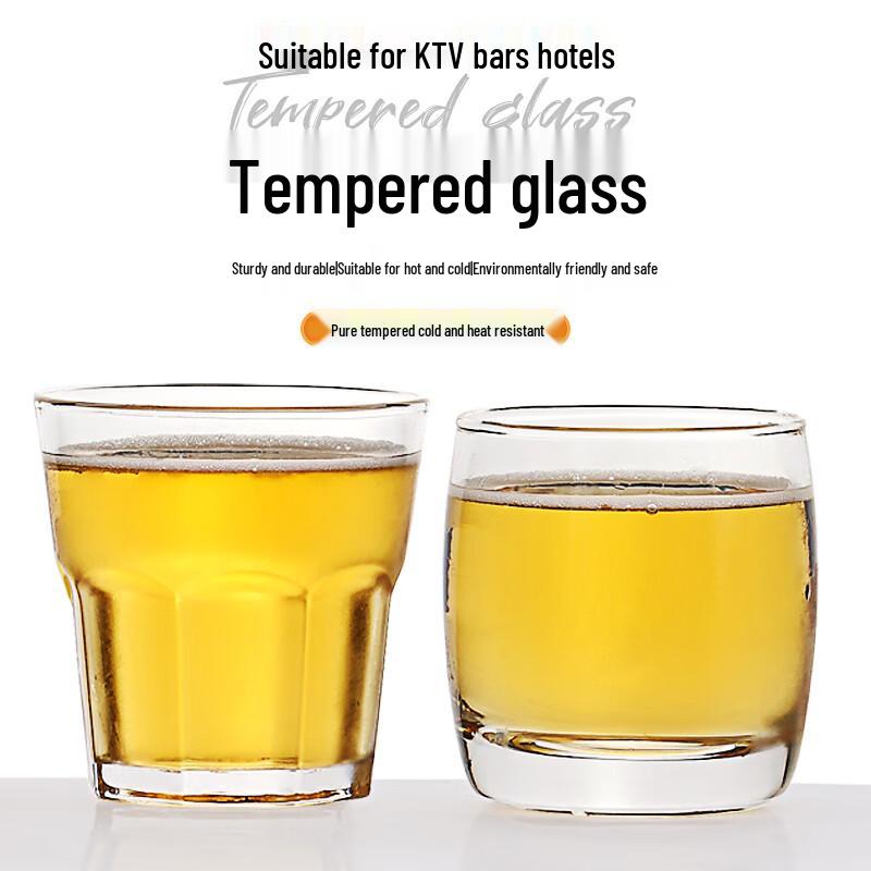 Shangqi Commercial Tempered Striped Beer Glasses, 210ml