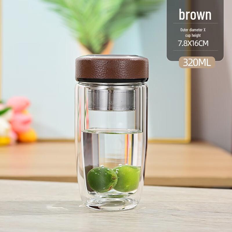 Shangqi Double-Layer Glass Mug with Lid