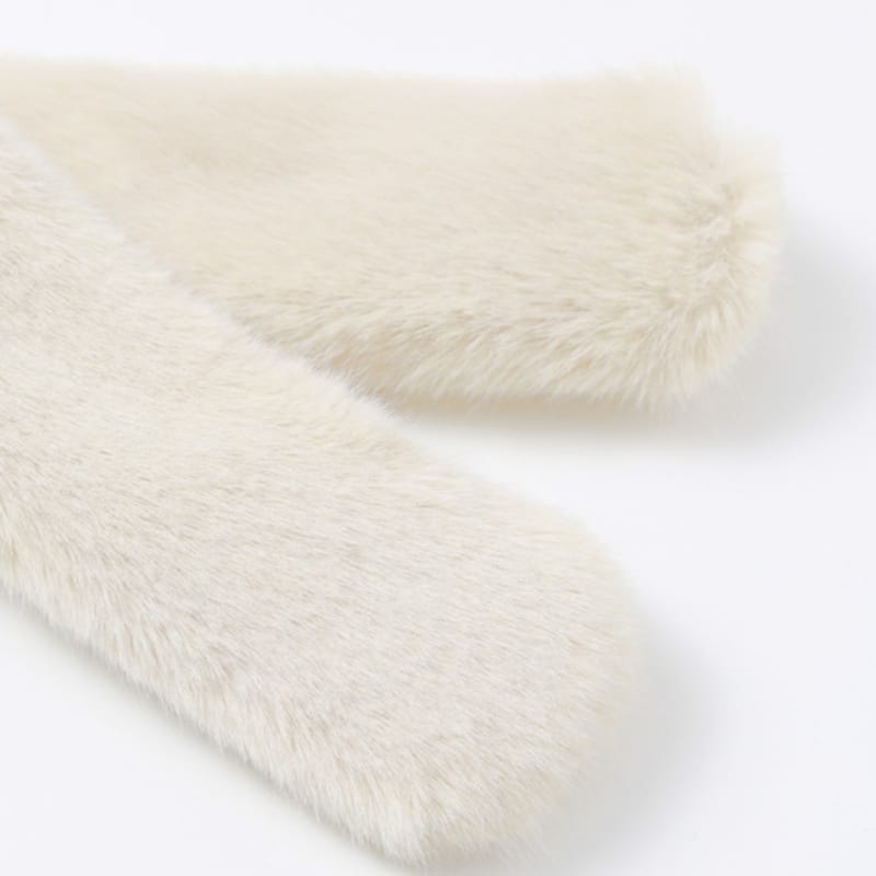 LALA Päls Scarf Petite-Elfenben