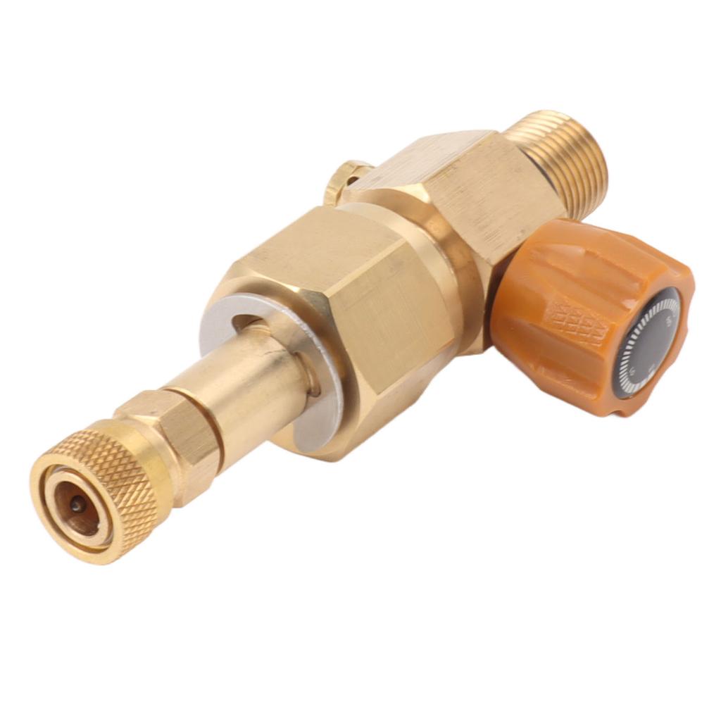 Brass 5000Psi M18x1.5 High Pressure Switch Valve with Gold 8mm Female Connector for CO2 Inflatable