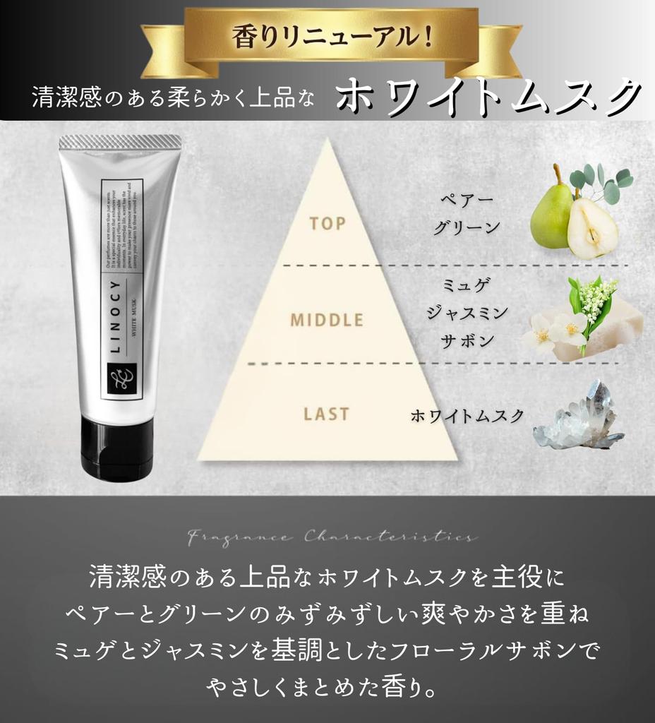 LINOCY White Musk Solid Perfume 50g for Men and Women