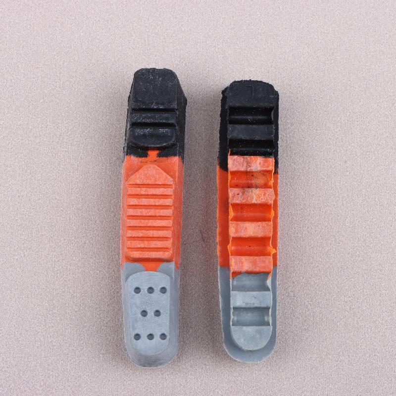 1Pair Bike Brake Pads Rim Drawer-Type 3-Color Brake Pad Rubber Replacement Road Bike Braking C-Brake With Mud Trough Silent