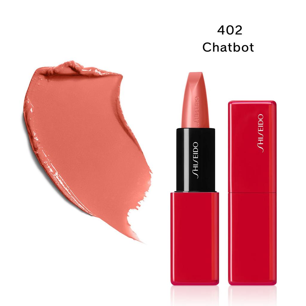 SHISEIDO Makeup Techno Satin Gel Lipstick 402 Chatbot 3.3g | Lipstick & Lip Gloss | Stick Type | Highly Colored & Moisturizing | Shiseido