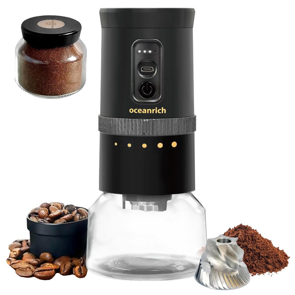 oceanrich Automatic Coffee Grinder G3 2025 Stainless Steel Electric Coffee Oceanrich Coffee Grinder Black Model, Mortar-Style, Blade, Grinder,