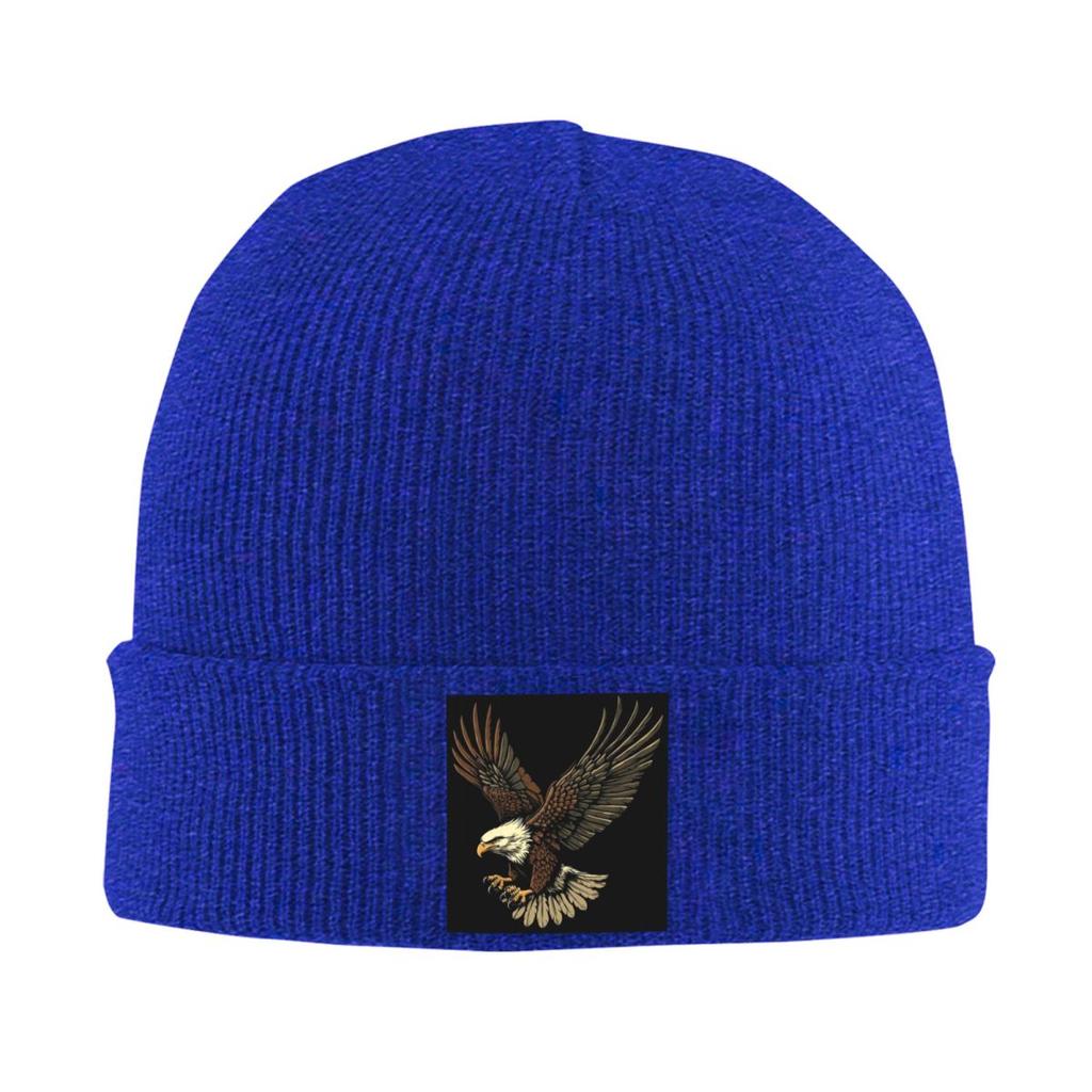 Warme Strickmütze mit Adler-Print Winter-Strickmütze Beanie Mütze Skullies Beanies Hip Hop Mützen für Unisex