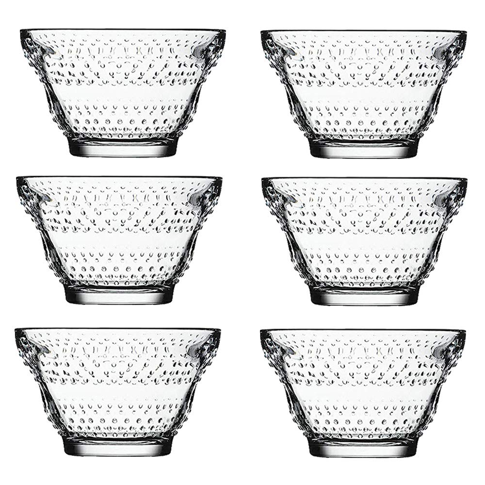 

Tableware East Dessert Cups, 200cc, Glass, Set of 6, Dotted Small Bowls, Dinnerware Set
