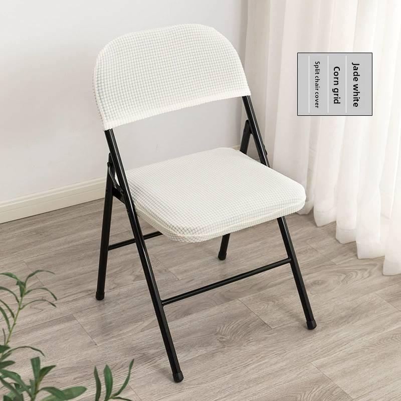Chair Split Folding Type Two Piece Cover With Solid Color Design For Party Home