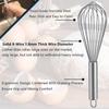 Whisks for Cooking, 3 Pack Stainless Steel Whisk for Blending, Whisking, Beating and Stirring, Enhanced Version Balloon Wire Whisk Set, 8"+10"+12"