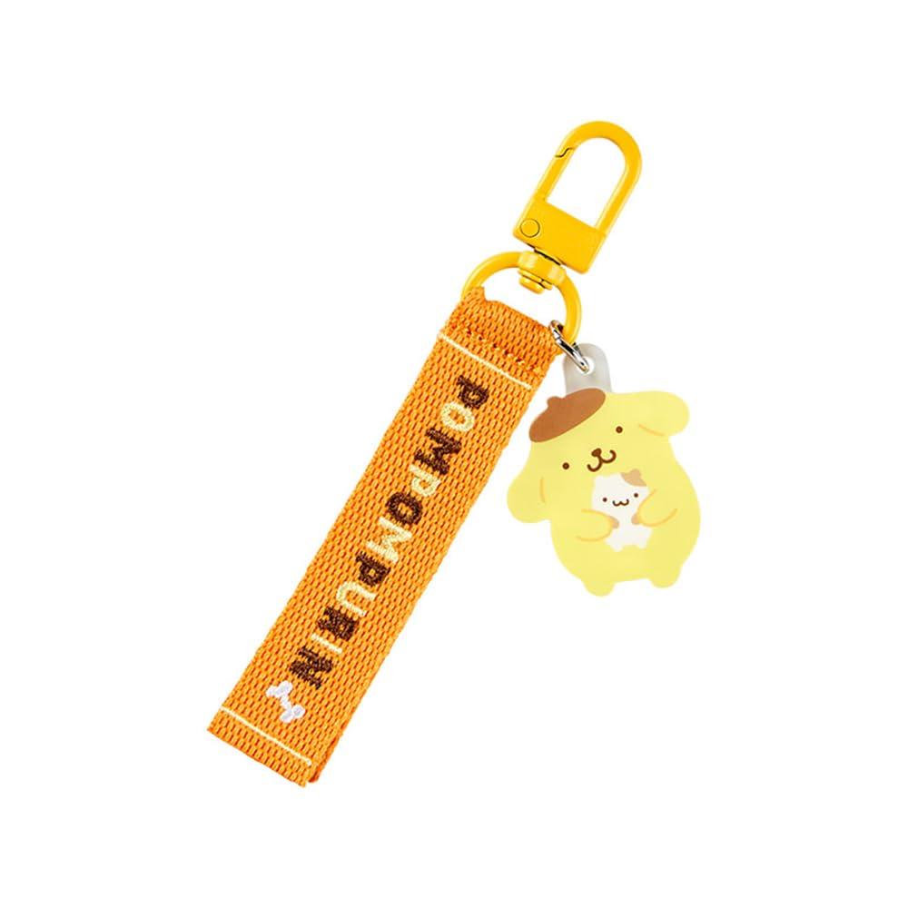 Sanrio Pom Pom Purin Logo Embroidered Tag Character Grand Prize 1st 13 X 4 X Character 304140 Keychain, Edition, 0.7 Cm,