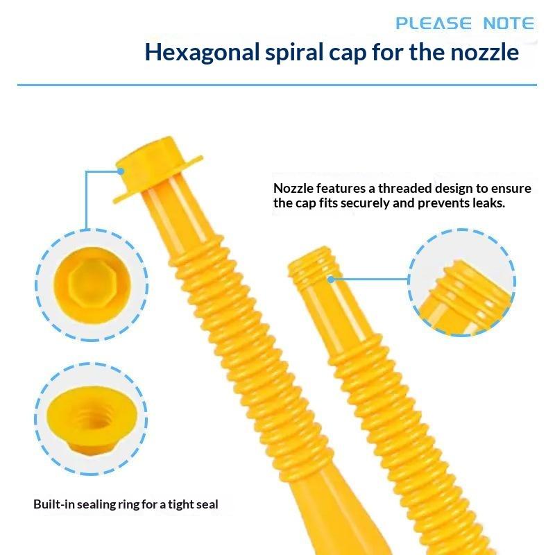 Flexible Fuel Can Spout Kit Rust Resistant Leak Proof Pour Nozzle for Car Motorcycle Marine Boat Refueling