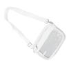 Waterproof Clear Shoulder Bag Storage Adjustable Strap Casual Fitted PVC Transparent Bag Purse S White