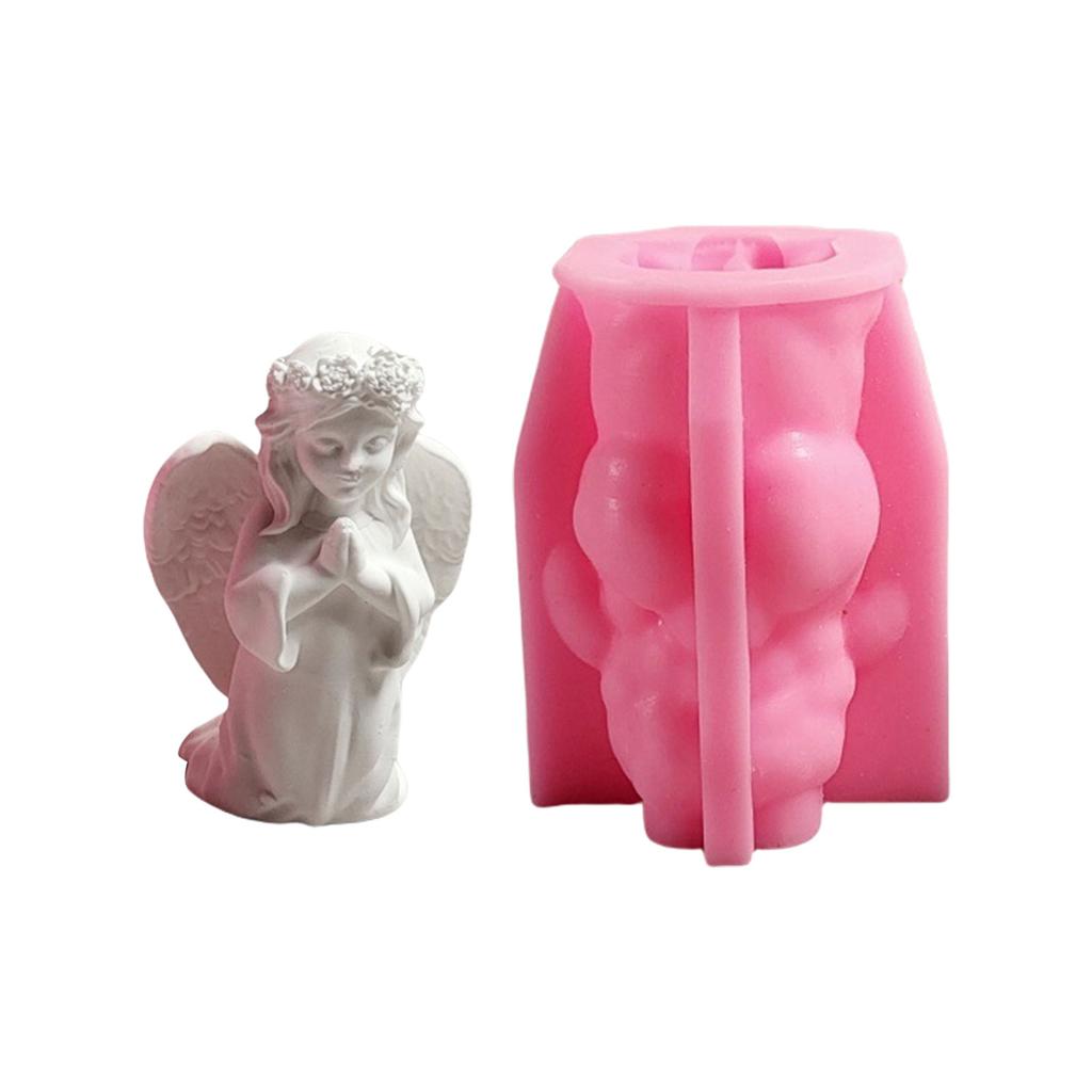 Practical Home Baking Essential Figurine Angelic Sturdy Silicone Mold Craft Supplies Portable for Fun Dessert Making