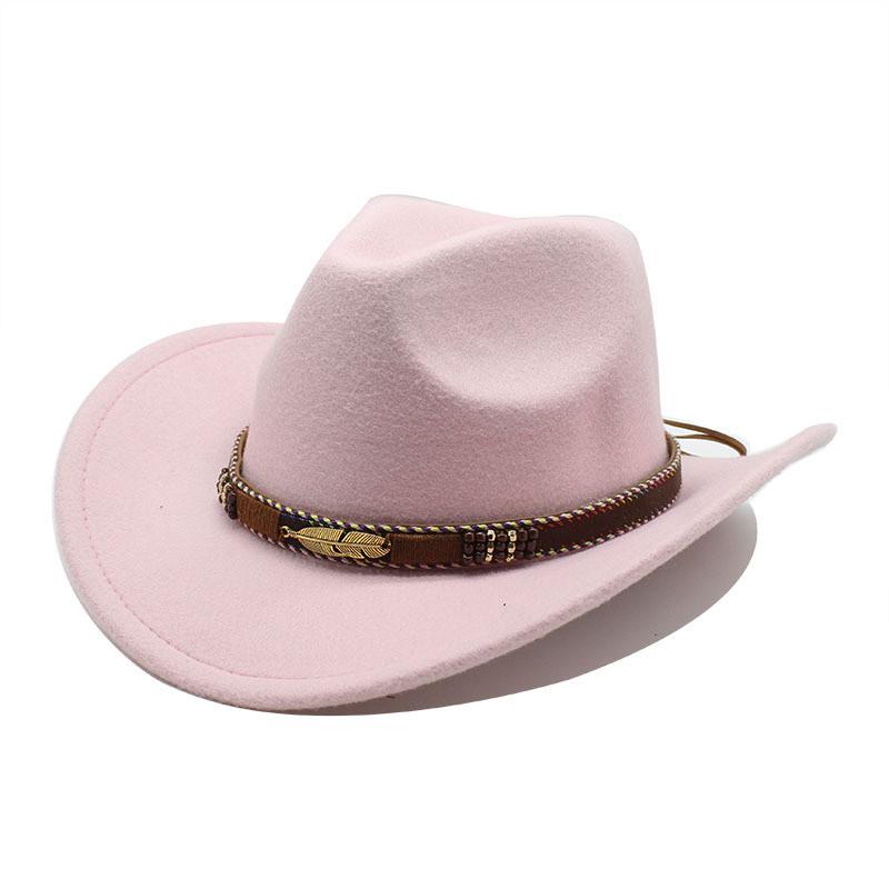 Cappello da Cowboy Western per Uomo Donna con Materiale Traspirante Lana Cotone Protezione Solare Accessorio Estivo