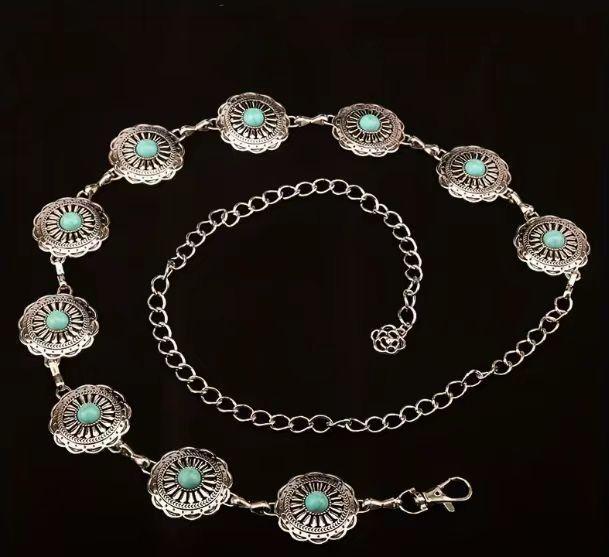 Xiaohongshu Treasure New Metal Circular Hollowed-out Pearl Decorated Waist Chain, A Sweet Waist Chain for Girls