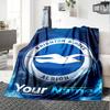 1pc Brighton & Hove Albion F.C. Blanket with Custom Name, Gift, for Men and Women, Soft Blanket, Good for Sofa Bed Couch Travel, Lightweight Flannel B