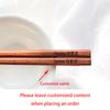 Custom Name 5Pairs Wooden Chopsticks Engraved Chopsticks Chinese Wedding Bridal Shower Gift  for Friends Colleagues Relatives