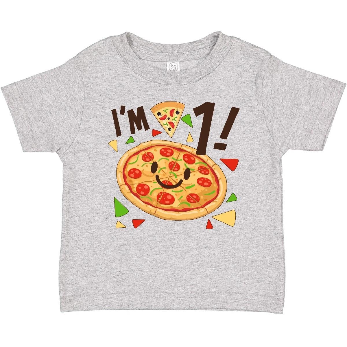 Inktastic I m One! Pizza Birthday Party Baby T-Shirt Birthdays First 1st One Old 130