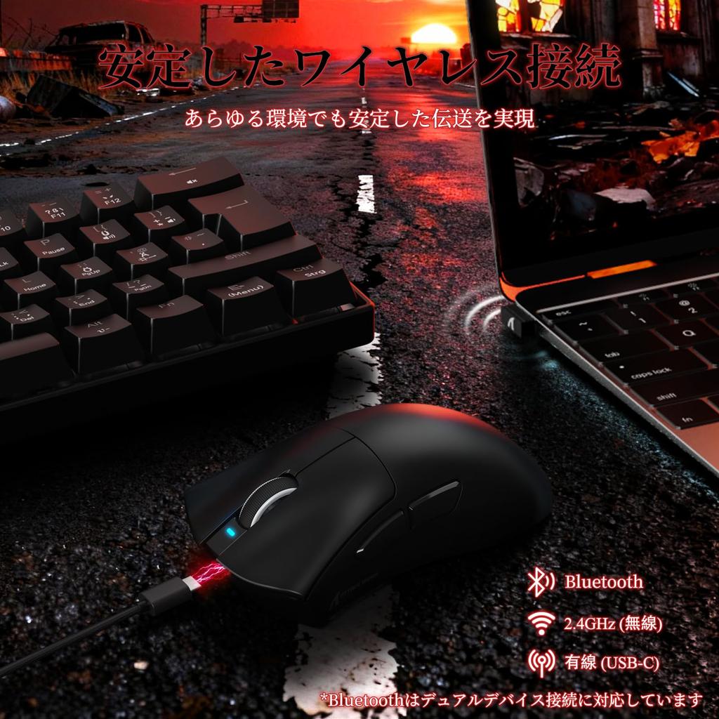 ATTACK SHARK V3PRO Wireless Gaming Mouse with RGB Charging BK52820 PAW3311 100 Million Switch High High Low Up To Ergonomic Technical Standards